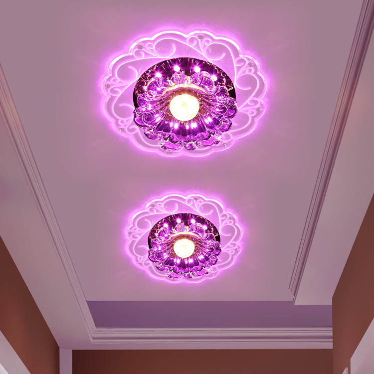 Modern Creative Flower Round LED Flush Mount Ceiling Light