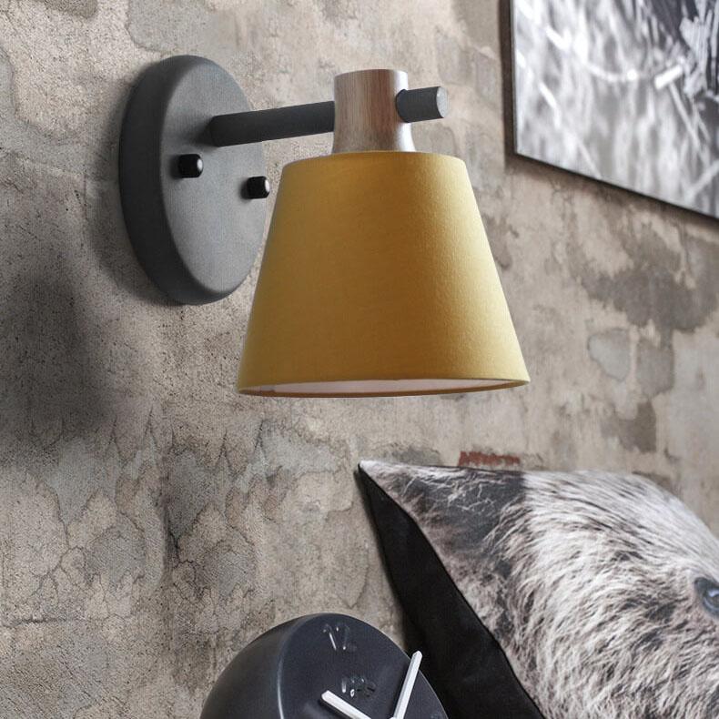 Nordic Macaron Fabric 1-Light Wall Sconce Lamps