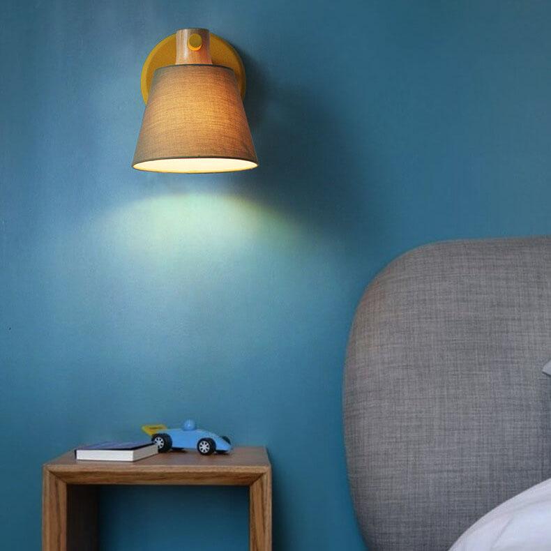 Nordic Macaron Fabric 1-Light Wall Sconce Lamps