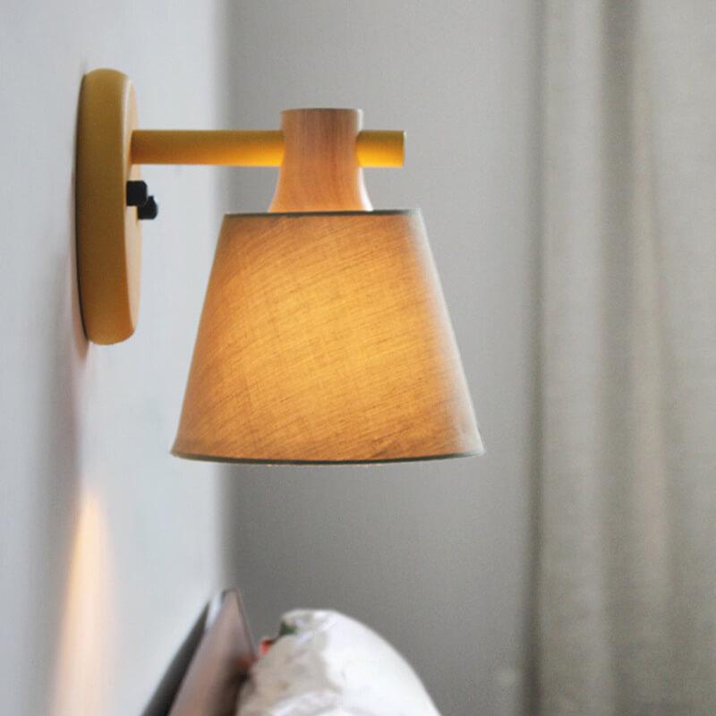 Nordic Macaron Fabric 1-Light Wall Sconce Lamps