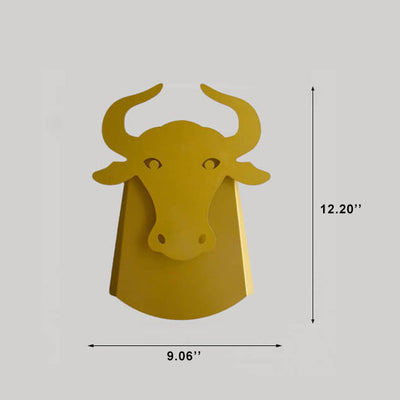 Nordic Creative Cow Head Shaped 1-Light LED Wall Sconce Lamp
