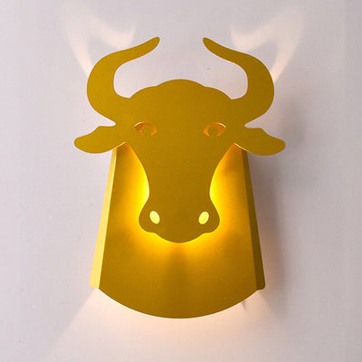 Nordic Creative Cow Head Shaped 1-Light LED Wall Sconce Lamp