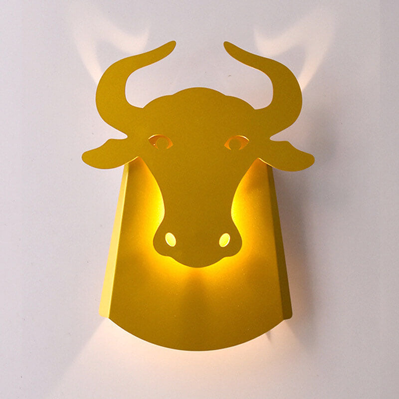 Nordic Creative Cow Head Shaped 1-Light LED Wall Sconce Lamp