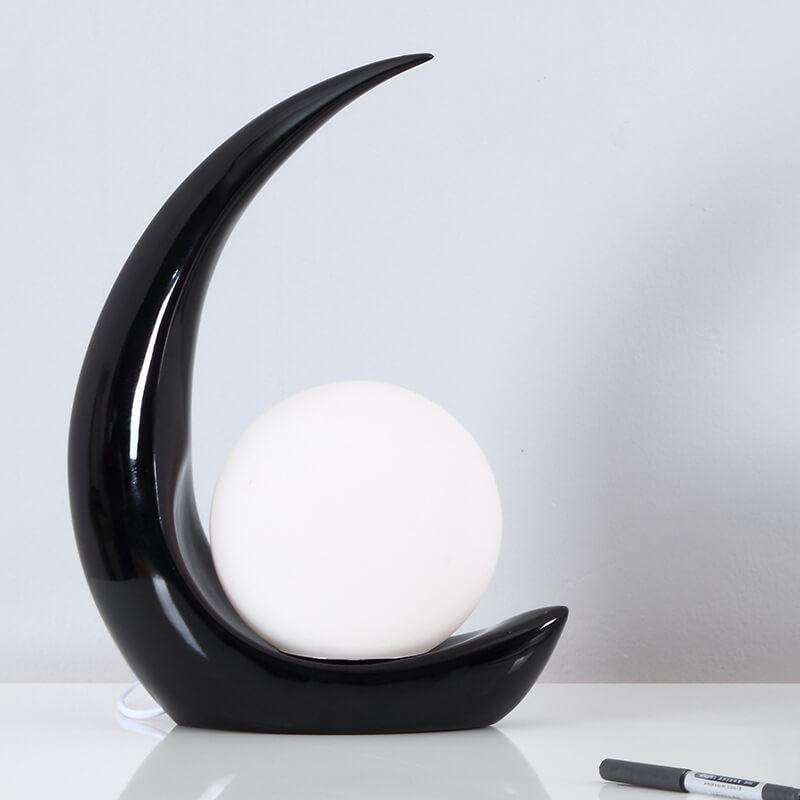 Creative Crescent Night Resin 1-Light Table Lamps