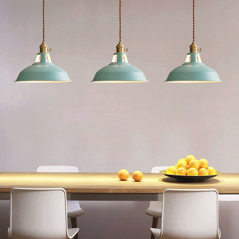 Industrielle 1-Licht Bunte Scheunen-Schirm Pendelleuchte 