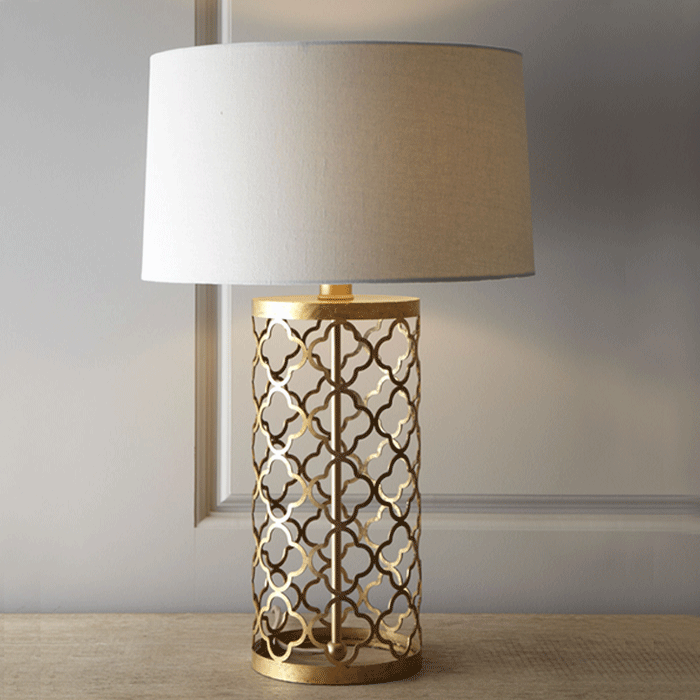 Industrial Iron European Retro Hollow 1-Light Table Lamp