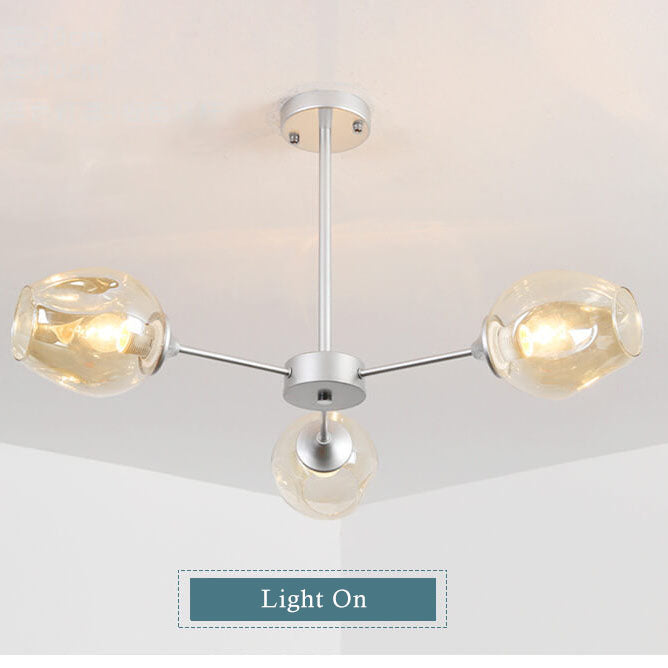 Cup Shade 3-6 Light Semi-Flush Mount Lighting