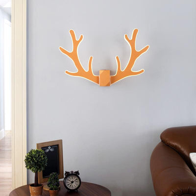 Simple 1-Light Antler Shaped Led Armed Sconce