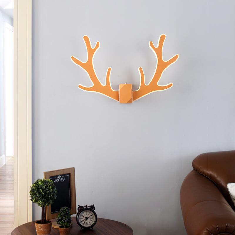 Simple 1-Light Antler Shaped Led Armed Sconce