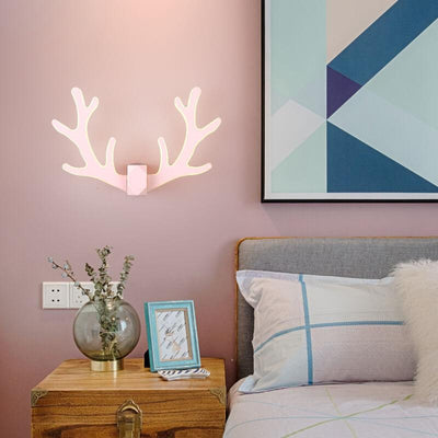 Simple 1-Light Antler Shaped Led Armed Sconce