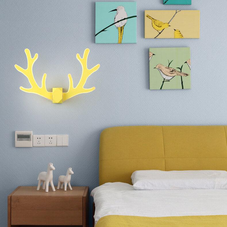 Simple 1-Light Antler Shaped Led Armed Sconce