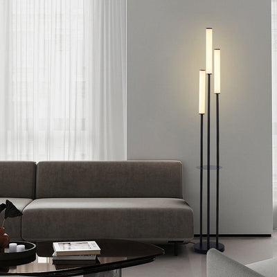 Modern Minimalist Creative Long Bar Design 3-Light LED Standing Floor Lamp