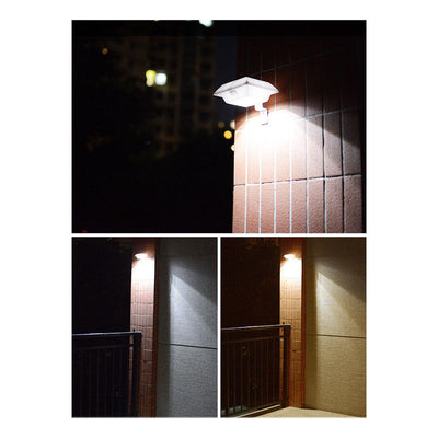 Solar UFO Shape Design Fence Light LED Outdoor Wall Sconce Lamp