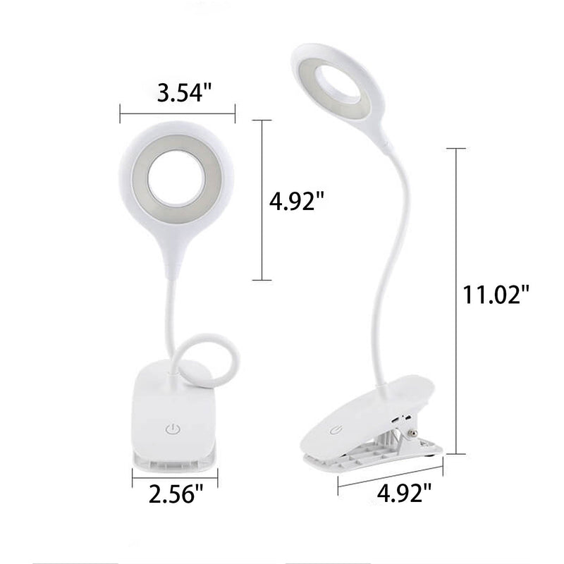 Lampe de bureau LED à clips rechargeables, abat-jour rond pliable, créatif et Simple 