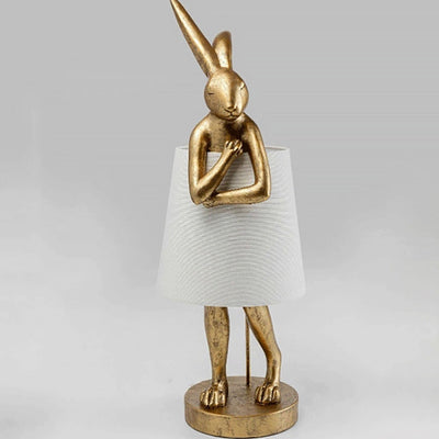 Nordic Apron Rabbit Resin 1-Light Table Lamp