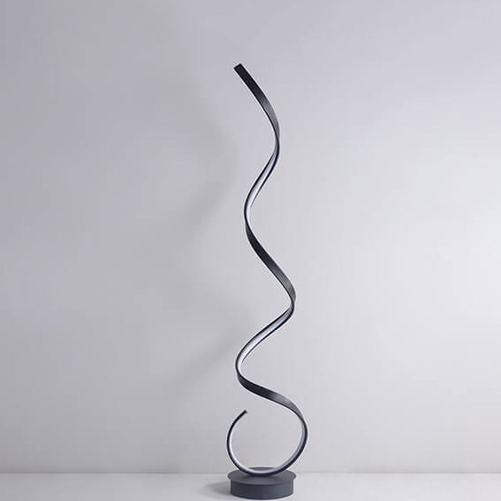 Lampe de sol moderne à LED avec ligne torsadée créative 