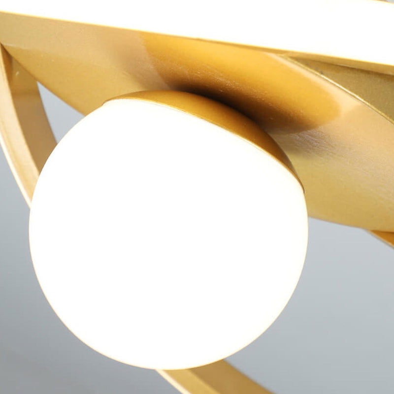 Nordic Modern Simple Streamer Surround Design LED Semi-Flush Mount Light