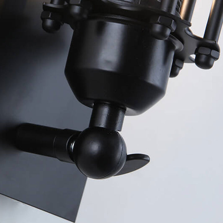 Industrielle Vintage Flöte Eisen 1-Licht Wandleuchte Lampe 