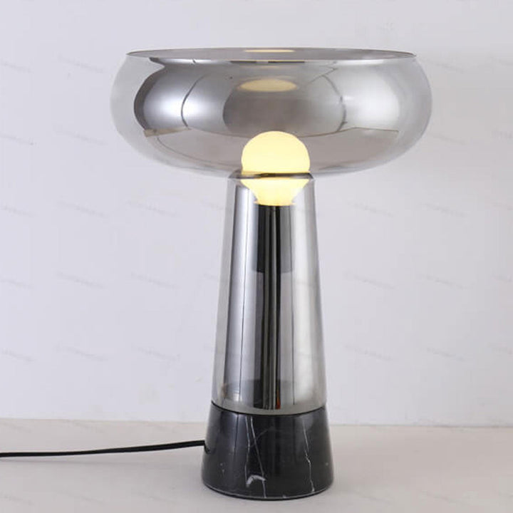 Lampe de table LED en marbre et verre créatif simple 