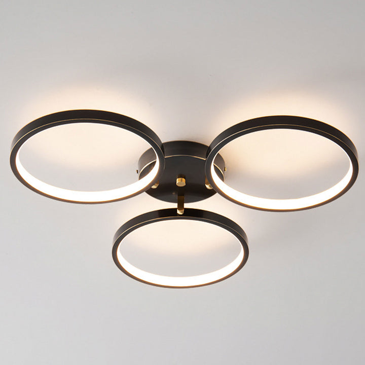 Moderne minimalistische LED-Deckenleuchte aus Acryl in Kupfer 