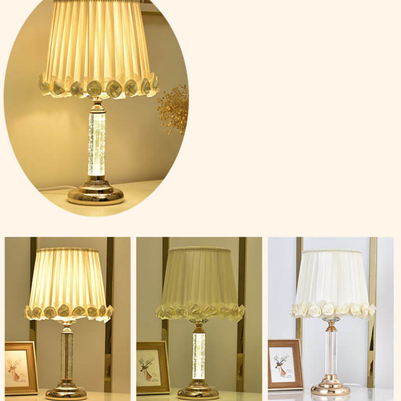 Lampe de Table 1 Lumière à Télécommande Réglable en Luminosité Cristal Européen 