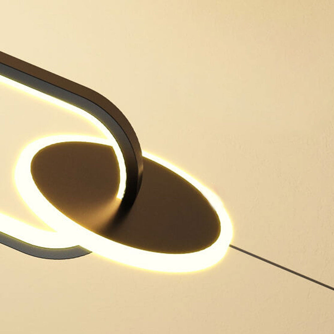 Suspension LED avec boucle noire créative nordique 