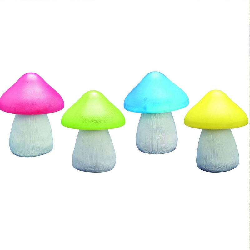 Solar Colored Mushroom Resin Plastic Outdoor Garden Lawn Decorative Light