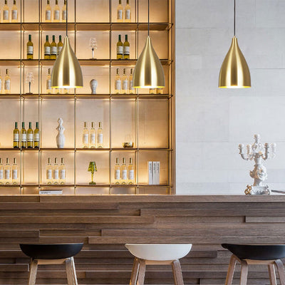 Industrial Iron Nordic Simple Gold 1-Light Pendant Light