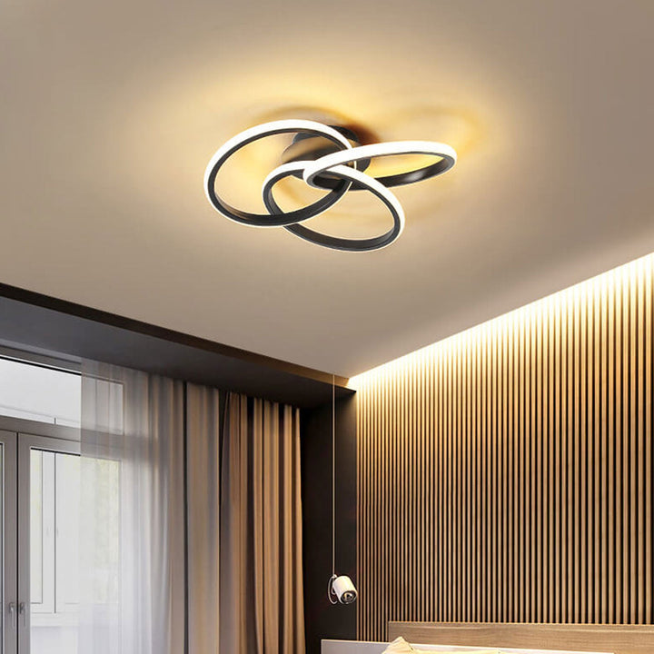 Nordic Light Luxus Ring Gestaffeltes Überlappungsdesign LED-Deckenleuchte 