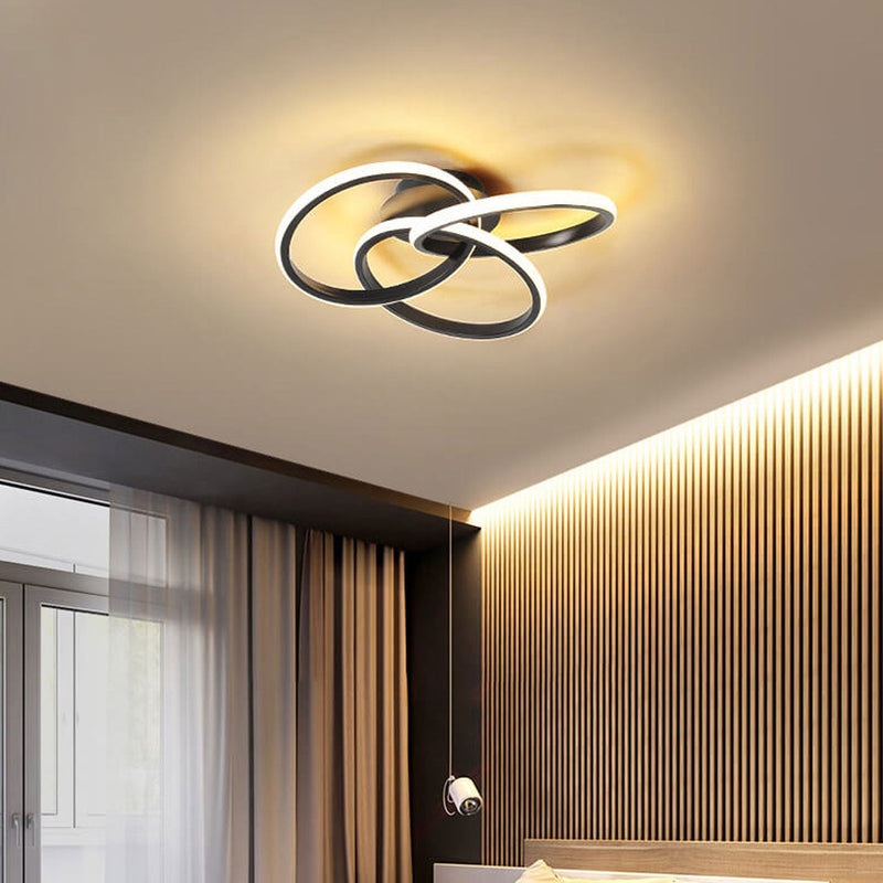 Nordic Light Luxus Ring Gestaffeltes Überlappungsdesign LED-Deckenleuchte 