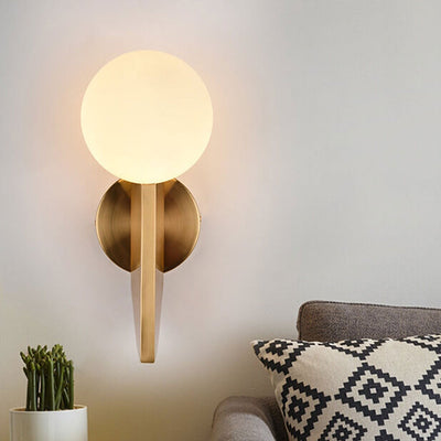 Nordic Simple Modern Ball Lampenschirm 1-flammige Wandleuchte 