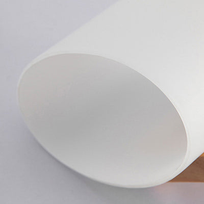 Nordische minimalistische Massivholz-Glas-Wandleuchte mit 1 Licht 