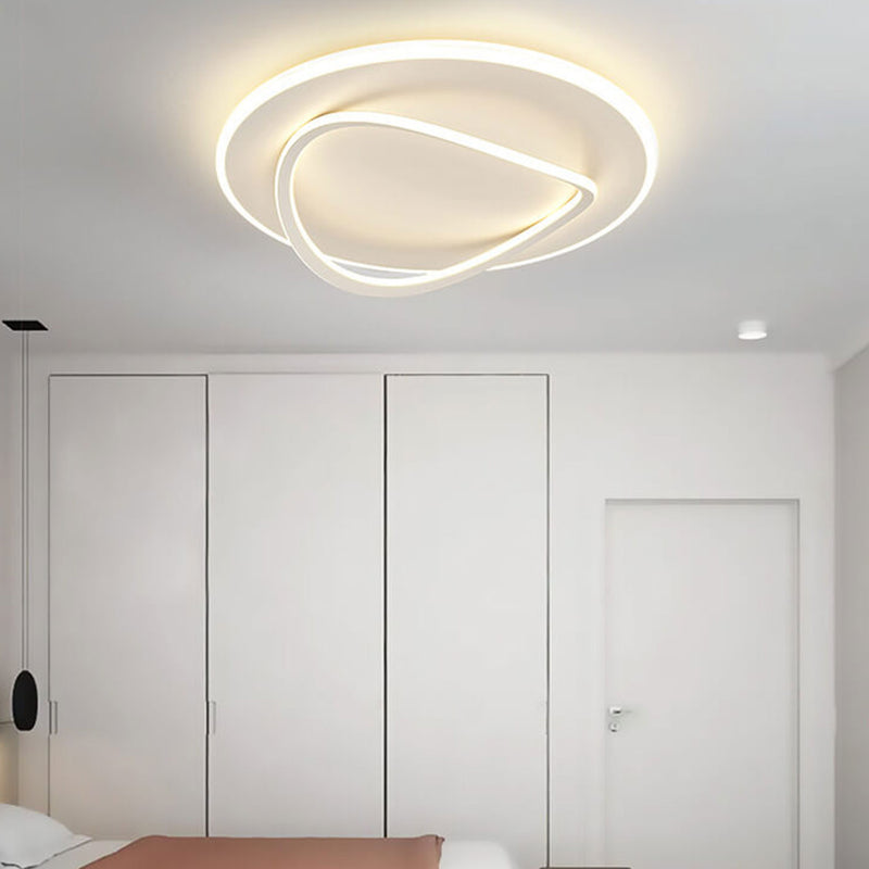 Nordic Minimalist Round Oval LED Flush Mount Ceiling Light