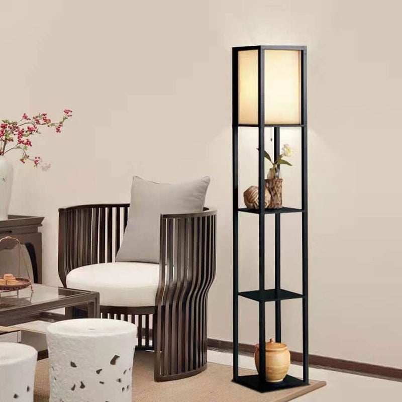 Creative Shelf  Design Fabric Lampshade 1-Light Decorative Standing Floor Lamp