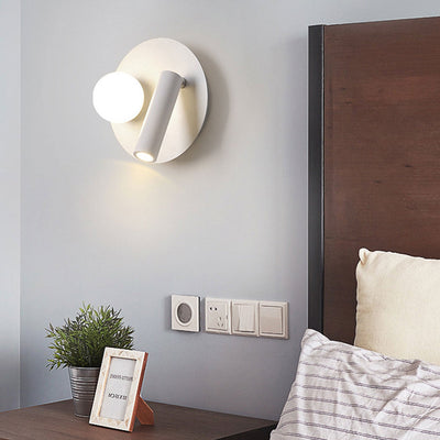 Nordic Minimalist Round/Square Acrylic Iron LED Reading Wall Sconce Lamp