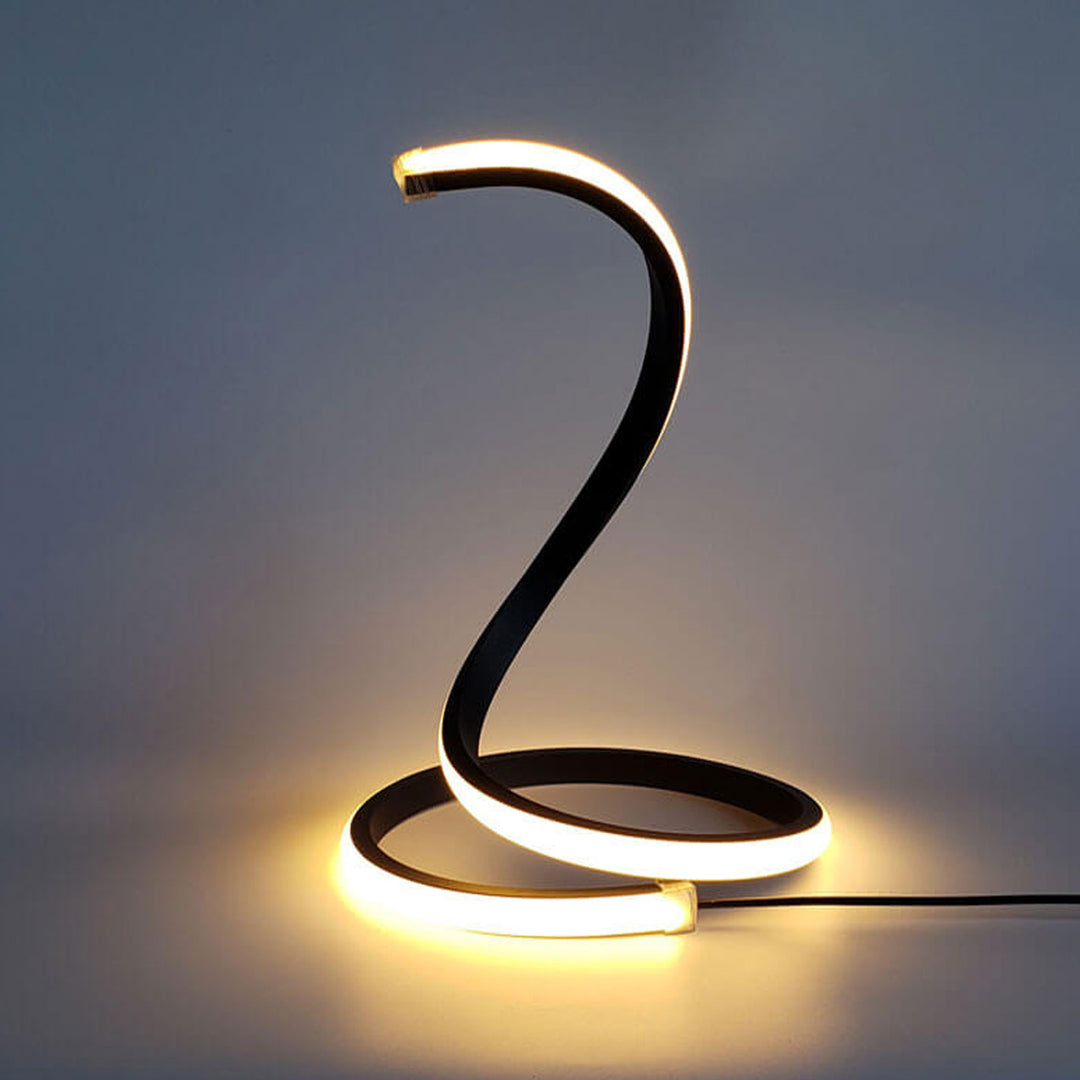 Lampe de table à LED en forme de serpent créatif moderne avec variation de l&