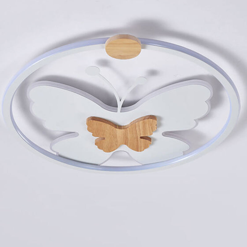 Nordic Creative Butterfly Circle LED Unterputz-Deckenleuchte