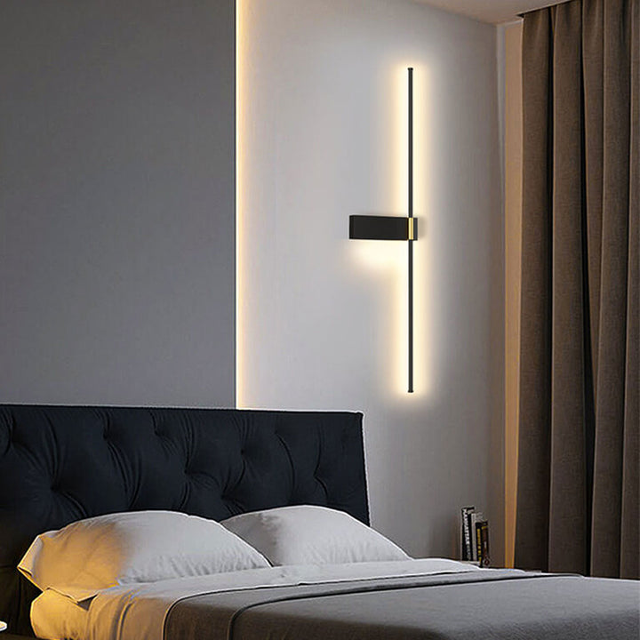 Lámpara de Aplique de Pared LED de Línea Larga de Hierro y Acrílico Minimalista Moderna 