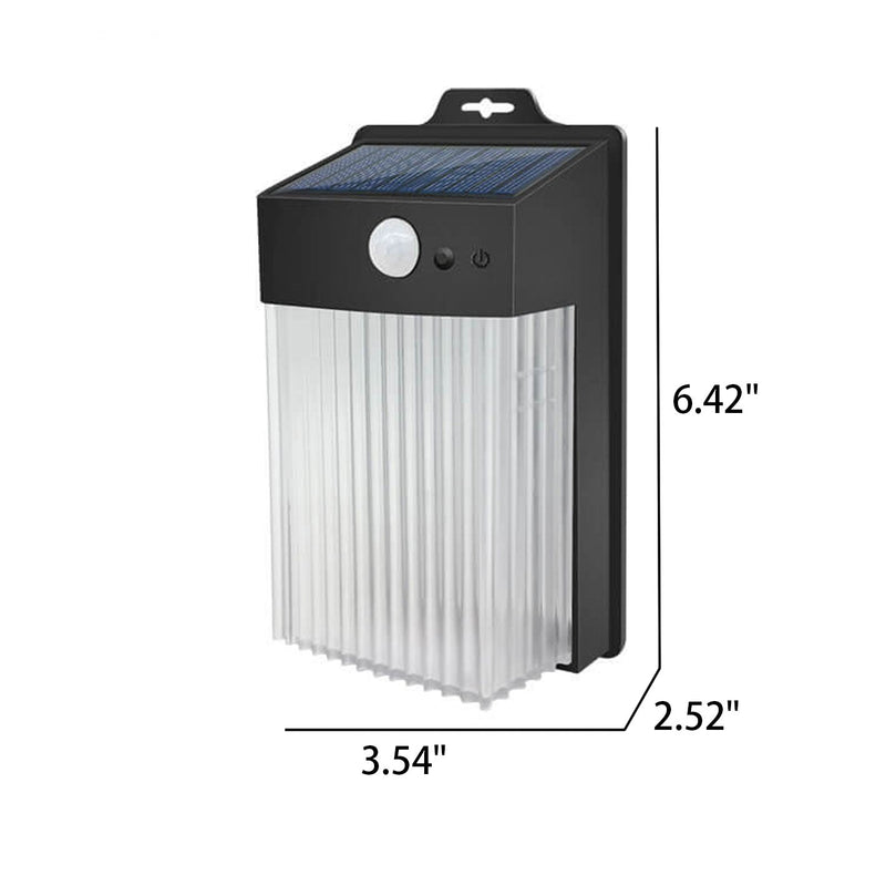 Lampe murale à détecteur solaire LED carrée pour jardin extérieur 