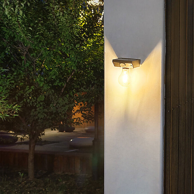 Lampe murale moderne avec capteur de corps étanche pour jardin, ampoule solaire en tungstène 