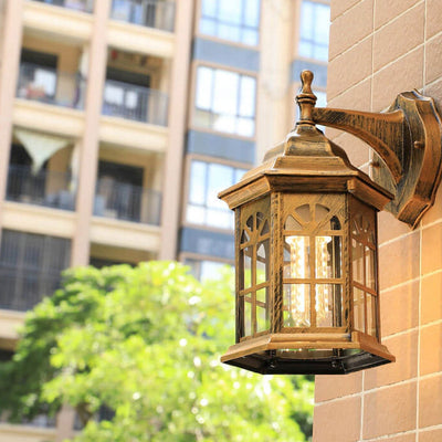 Conception de pavillon rétro étanche européen 1-lampe applique murale extérieure 