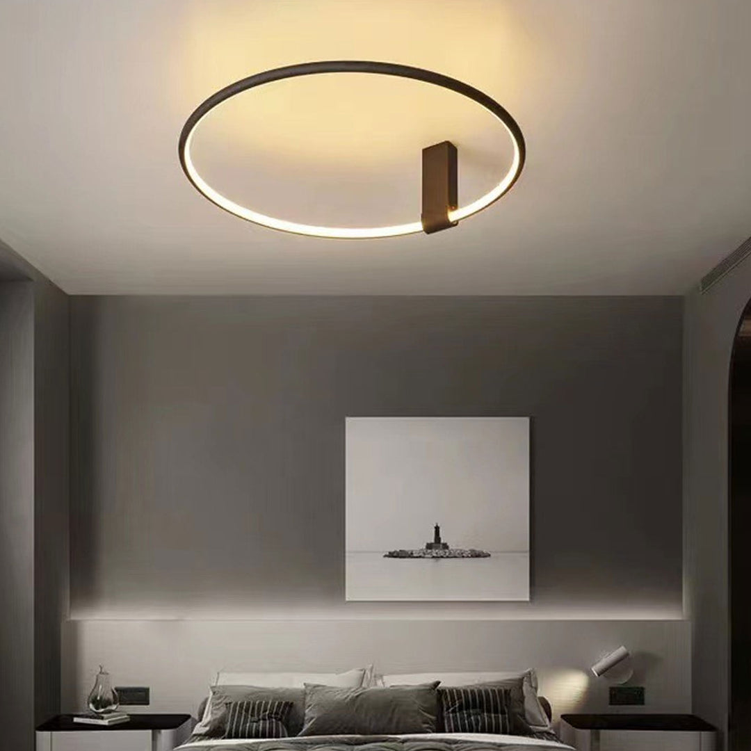 Modern Minimalist Round Aluminum LED Flush Mount Ceiling Light