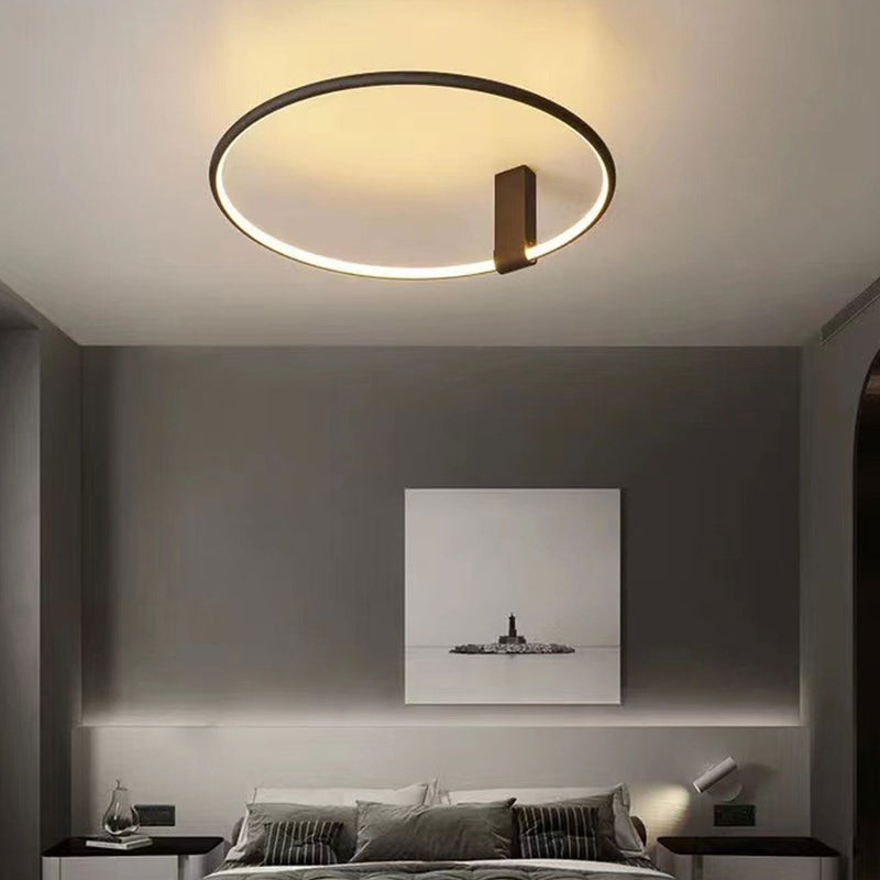 Modern Minimalist Round Aluminum LED Flush Mount Ceiling Light