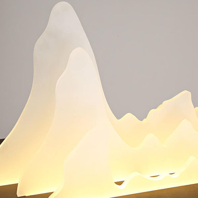 Modern Chinese Acrylic Landscape Design Island Light Zen LED Chandelier