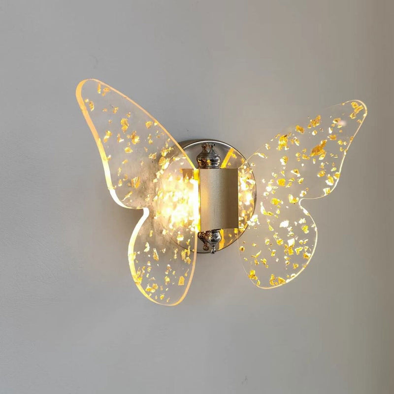 Modern Creative Gold Foil Acrylic Butterfly LED Wall Sconce Lamp