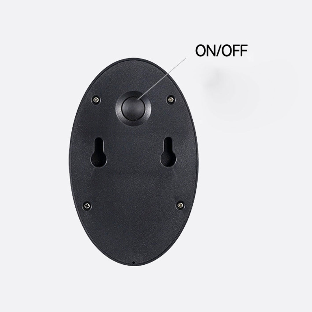 Lampe murale à applique pour clôture de jardin à LED ovale moderne pour extérieur solaire 