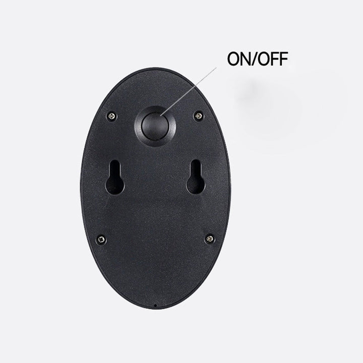 Lampe murale à applique pour clôture de jardin à LED ovale moderne pour extérieur solaire 