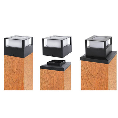 Outdoor Solar Pillar Head Light Square Pillar Head Light Garden Light