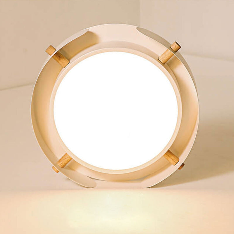 Nordic Simple Log Round LED Flush Mount Light