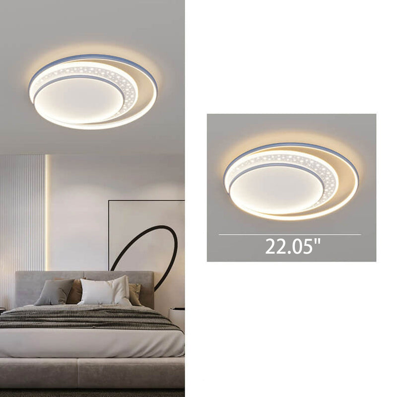 Nordic Creative Simple Circle Tangent Gypsophila Decoration Design LED Flush Mount Light